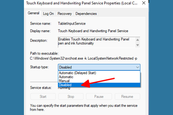 Bước 3 Vô hiệu hóa keyboard service để tắt touchpad trên laptop